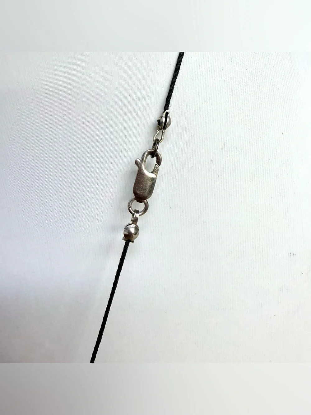 Vintage Lampwork Glass Bead Artisan Sterling Silver Clasp Statement necklace